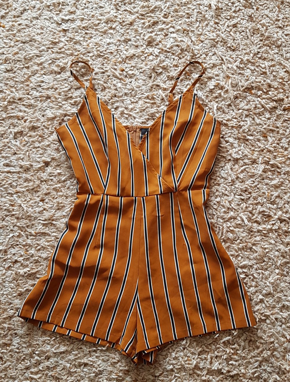Neu! Gestreifter  Jumpsuit Playsuit kurz in Wickel Optik  Gr.38