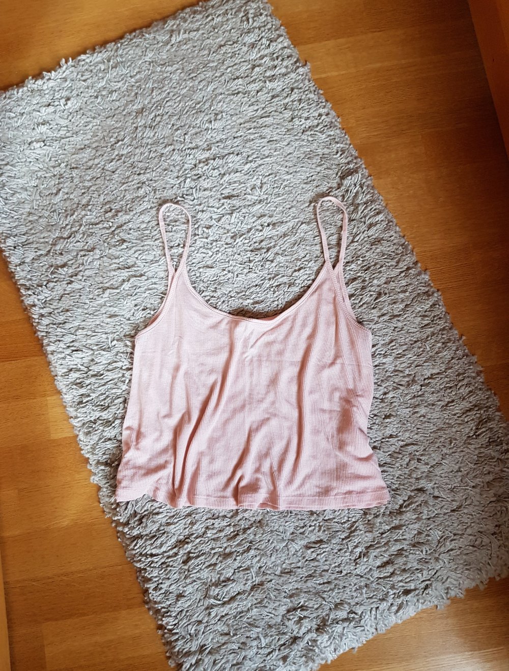 Croptop Cropshirt Strandtop gerippt Rose Gr.M