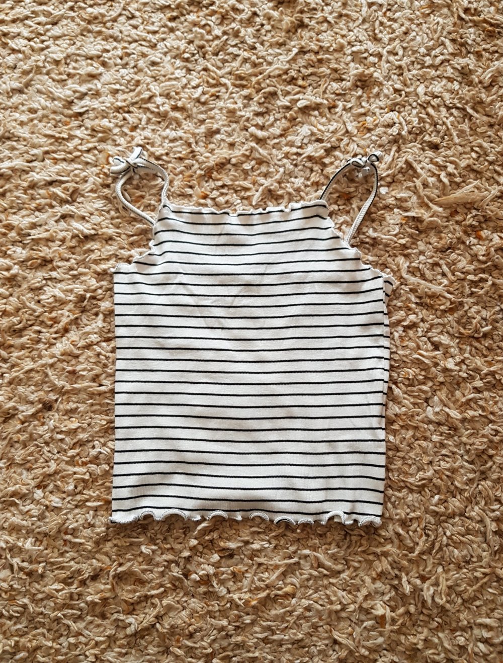 Gestreiftes Top Hemdchen weiß schwarz Gr.XS neu