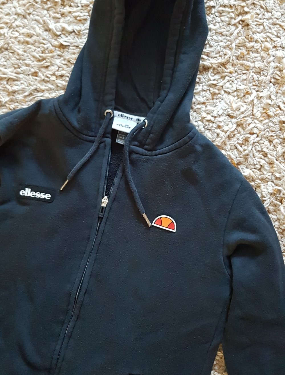 Ellesse Kapuzenhoodie Kapuzenjacke Hoodie Zipper schwarz Gr.S