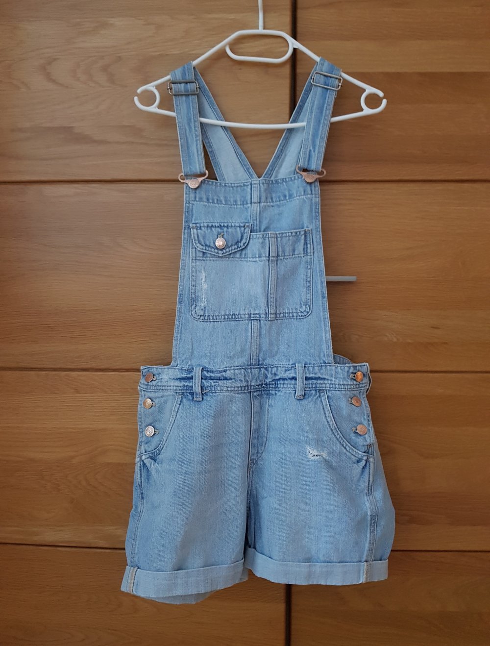 Hellblaue Jeans Shorts Latzhose Latzshorts Gr.36