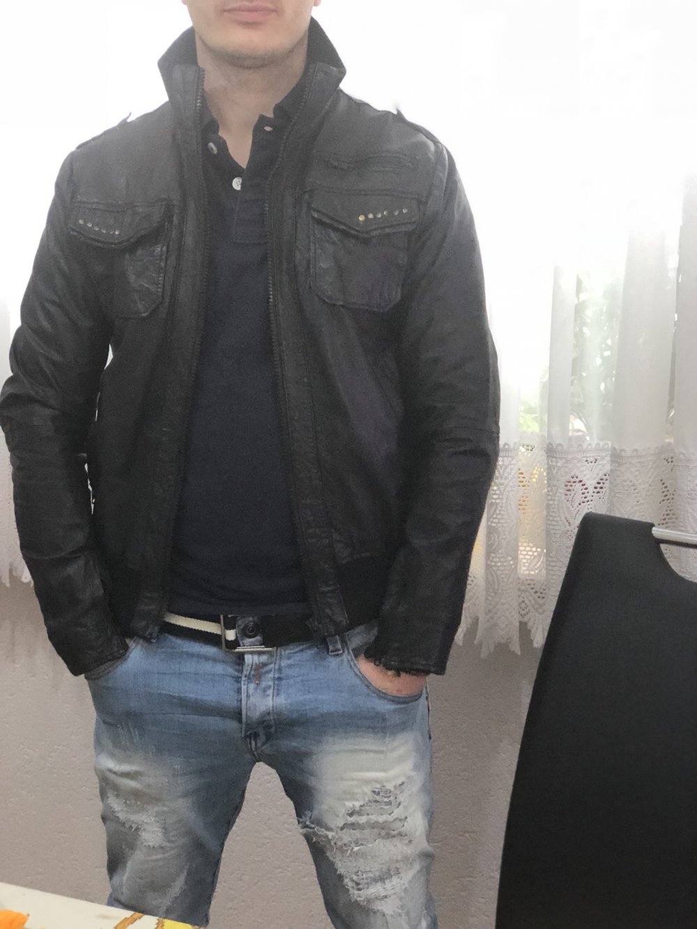 Lederjacke 