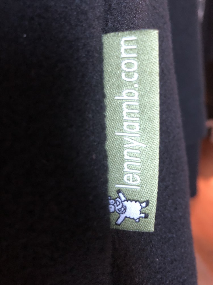 Fleece Tragepullover von Lenny Lamb schwarz Größe L