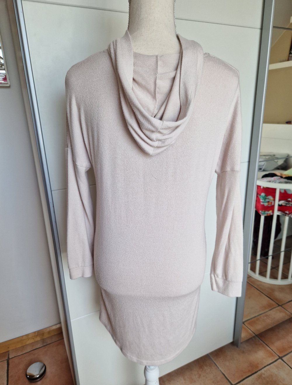 Disney Bambi Kleid Kapuzenpullover Hoodiekleid Creme S