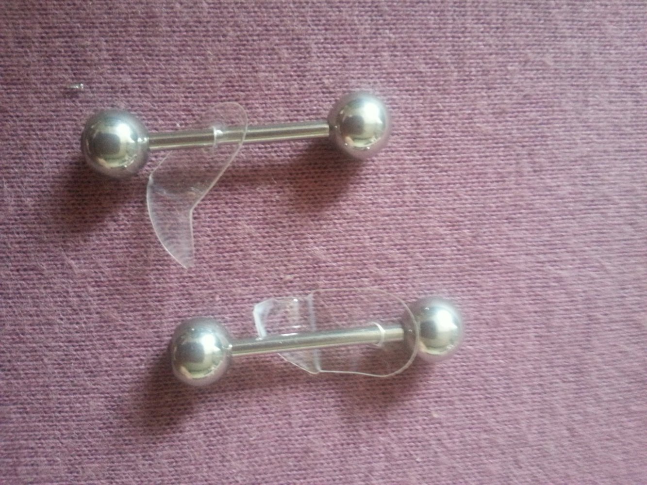 Zungenpiercing Titan Rosa Strassstein NEU