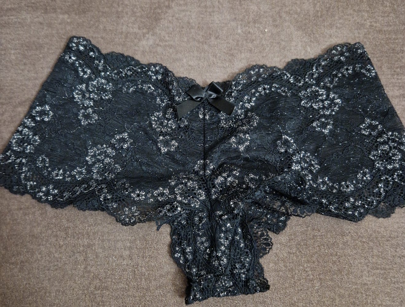 Panty Slip Spitze Glitzer S