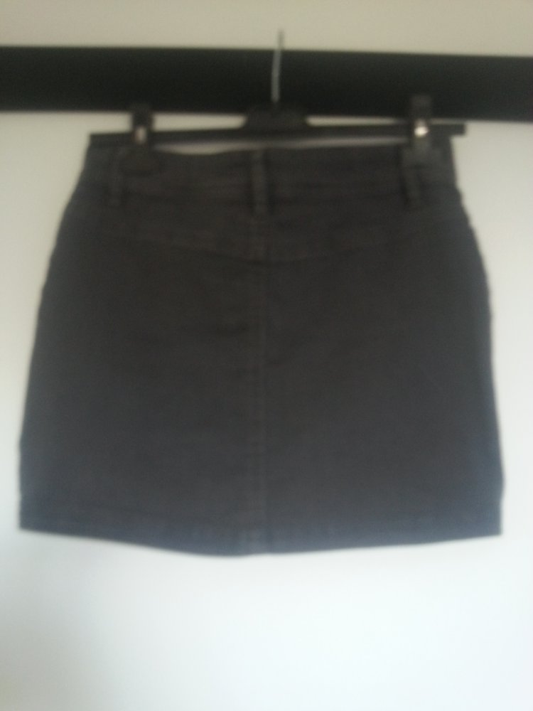 Grauer Jeans Minirock Gr. S 