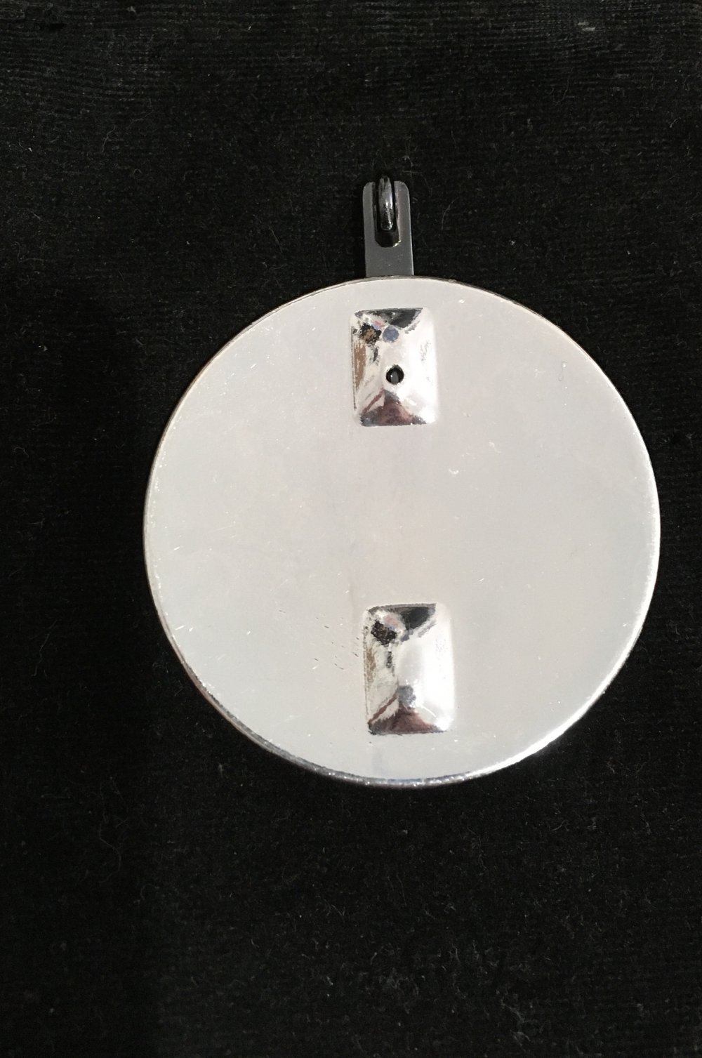 Anhänger für Kette rund Metall mit Glassteinen