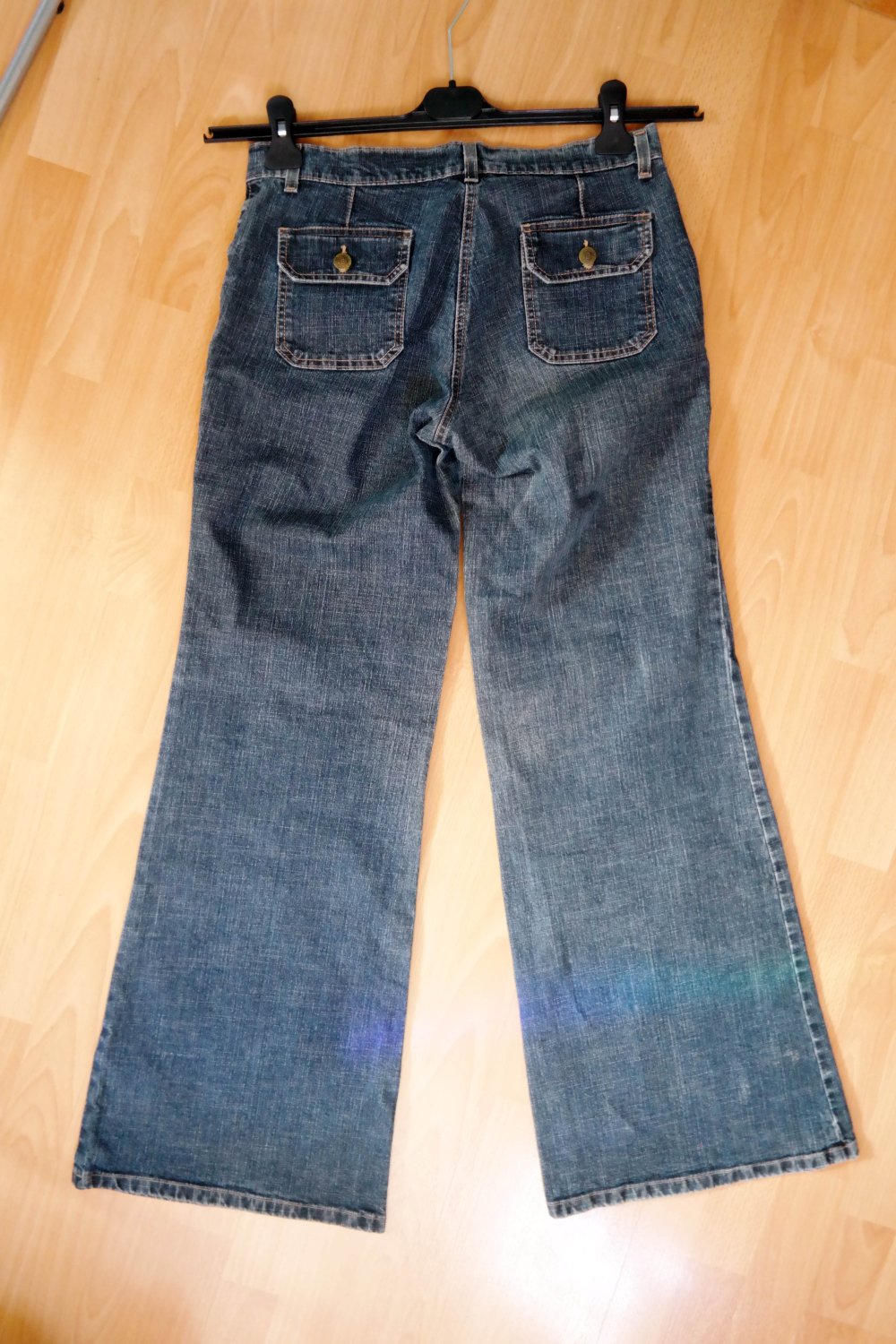 Vintage Explorer Jeans Hose Jeanshose Schlaghose flared 70er Hippie M 38 dunkelblau
