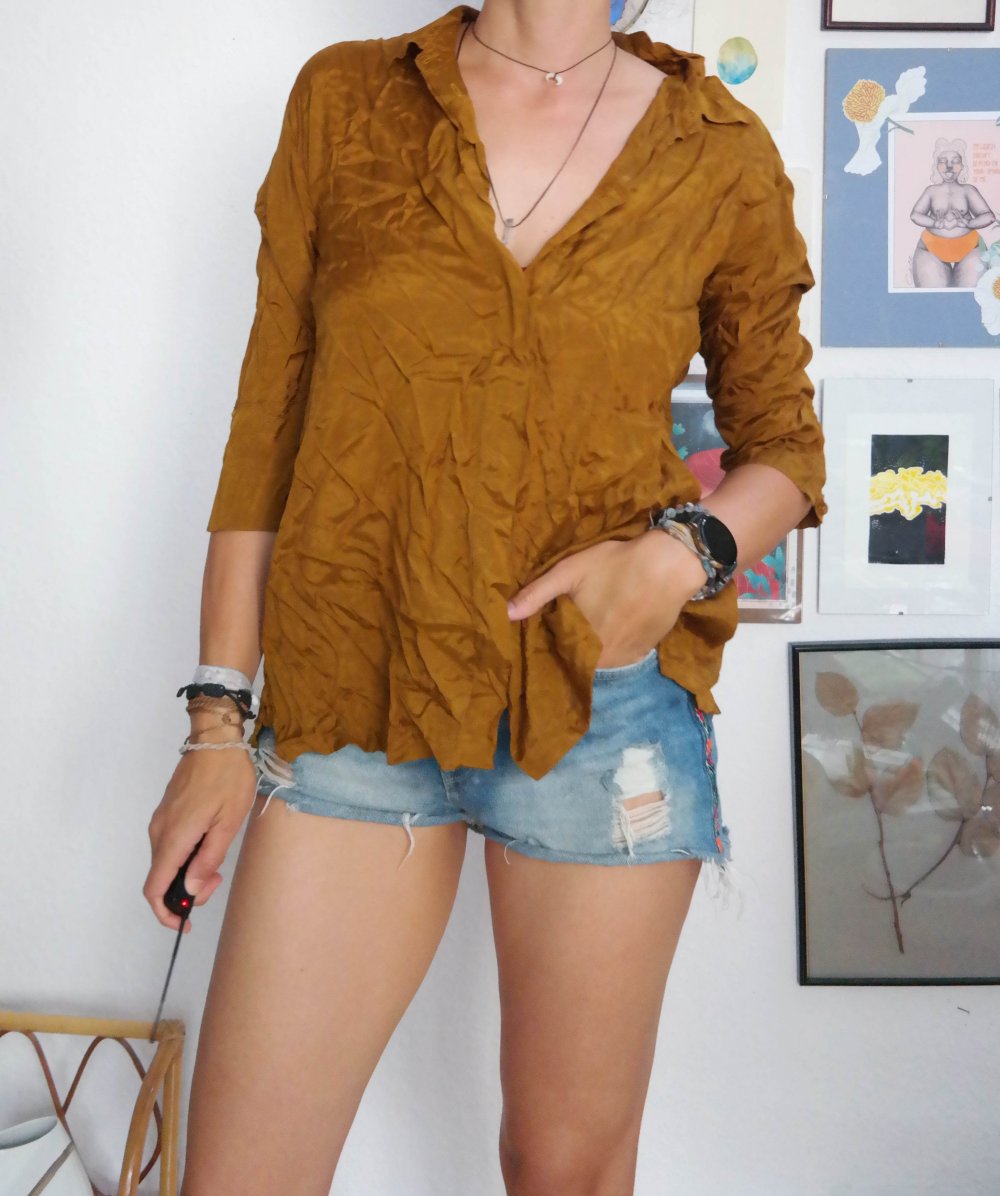 Rehbraune Bluse cognac Masai 100% Viscose S 36 M 38