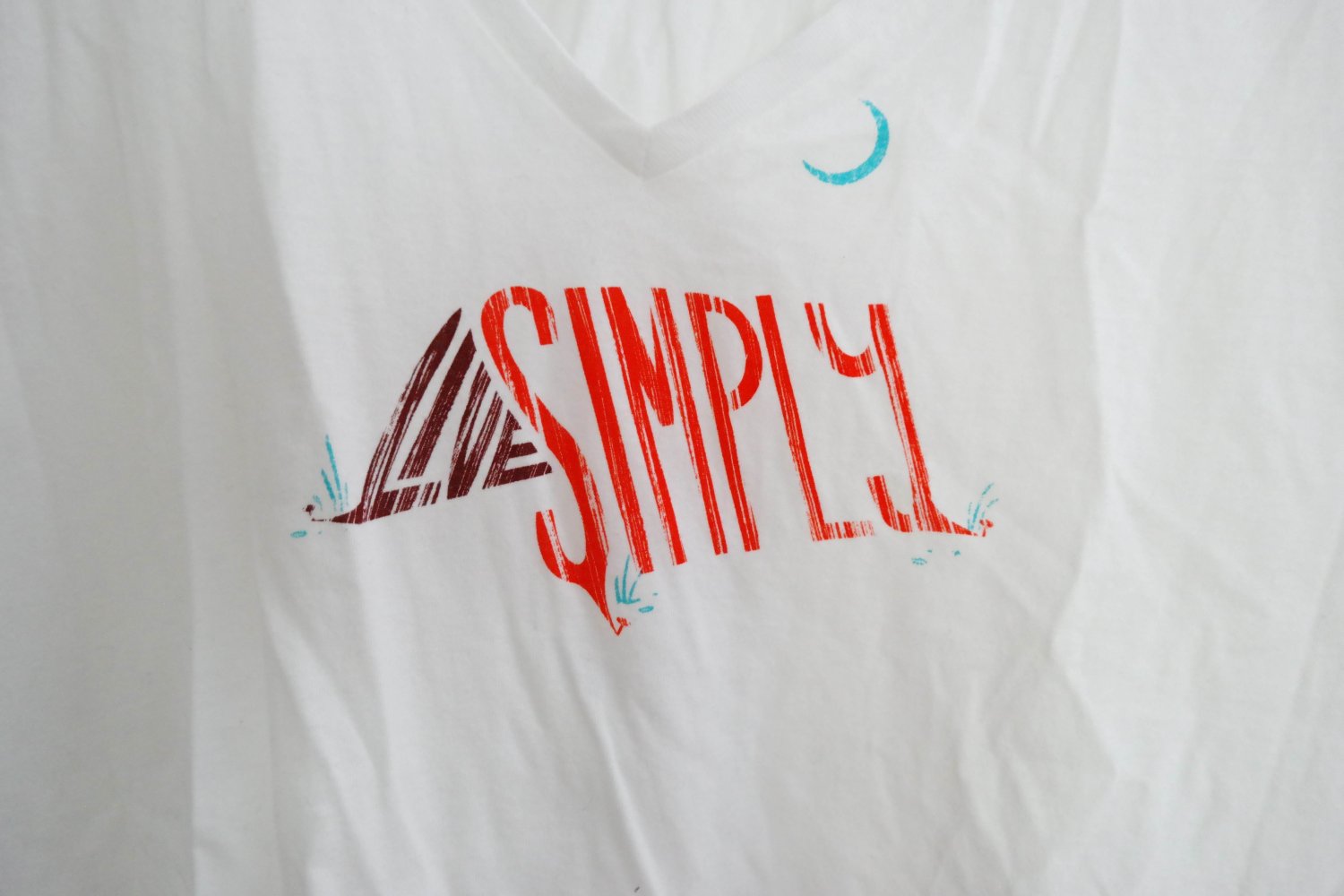 Patagonia Shirt Tshirt weiß Druck Live Simply Biobaumwolle Organic Cotton L 40 Damen