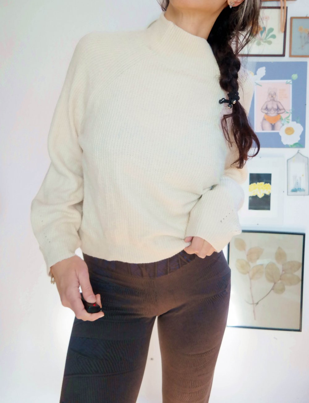 Tom Tailor Pullover Rollkragen Turtleneck Ballonärmel altweiß creme M 38