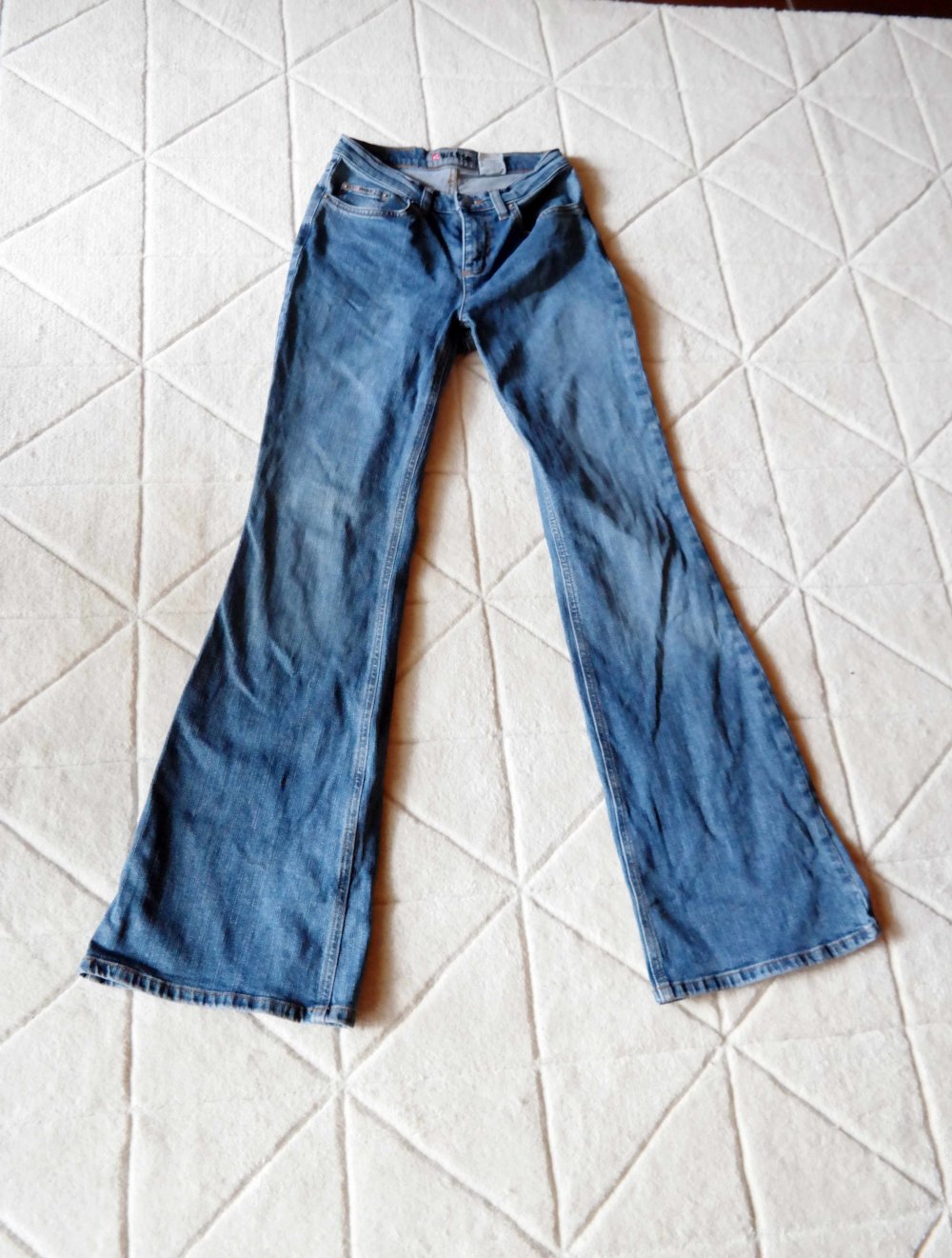 Vintage 90er 00er Schlaghose Schlagjeans Jeanshose flared High waist 36 S