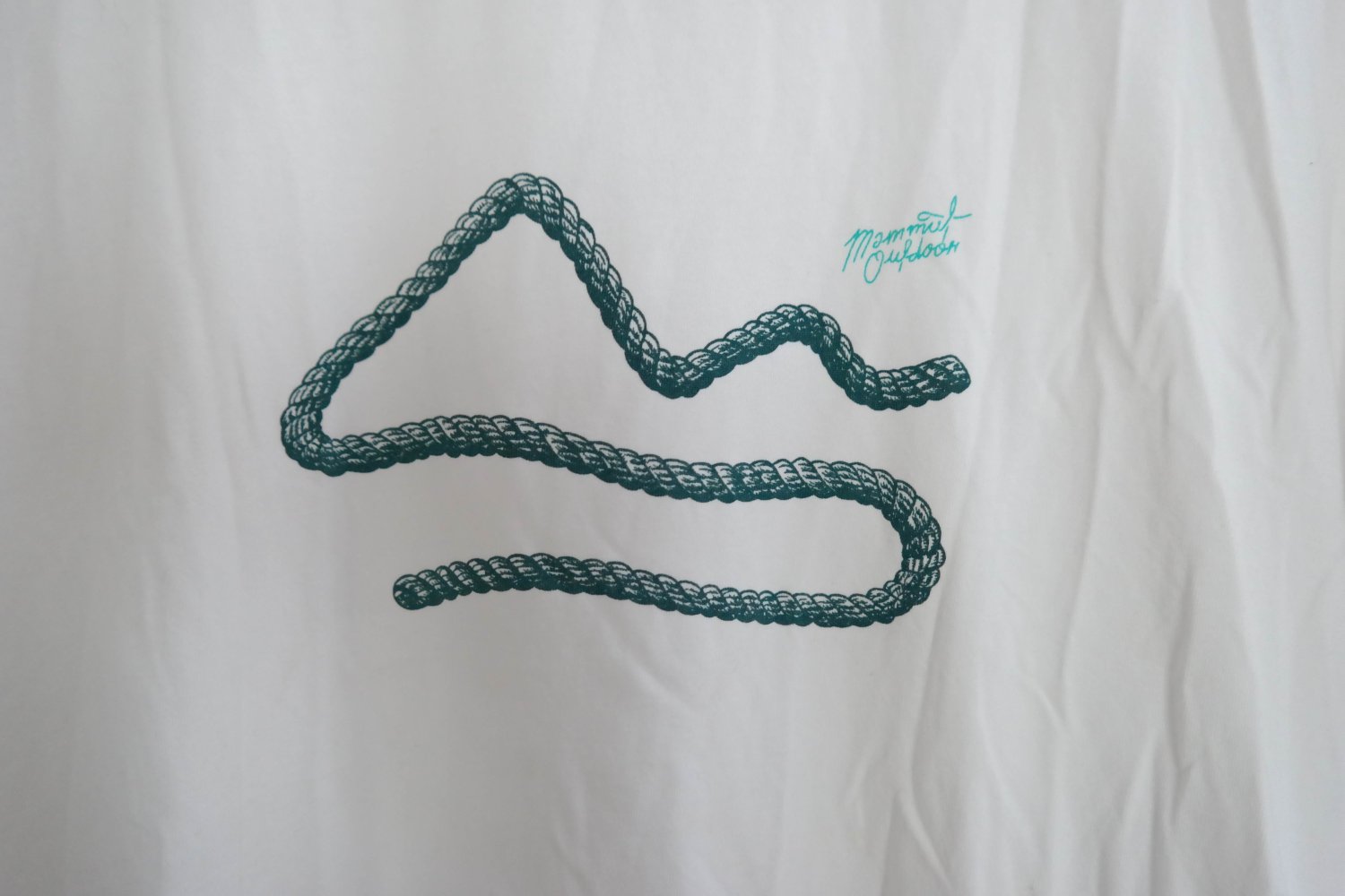 Mammut Sportshirt mit Druck weiß Seil Klettern Outdoor Shirt XL 42