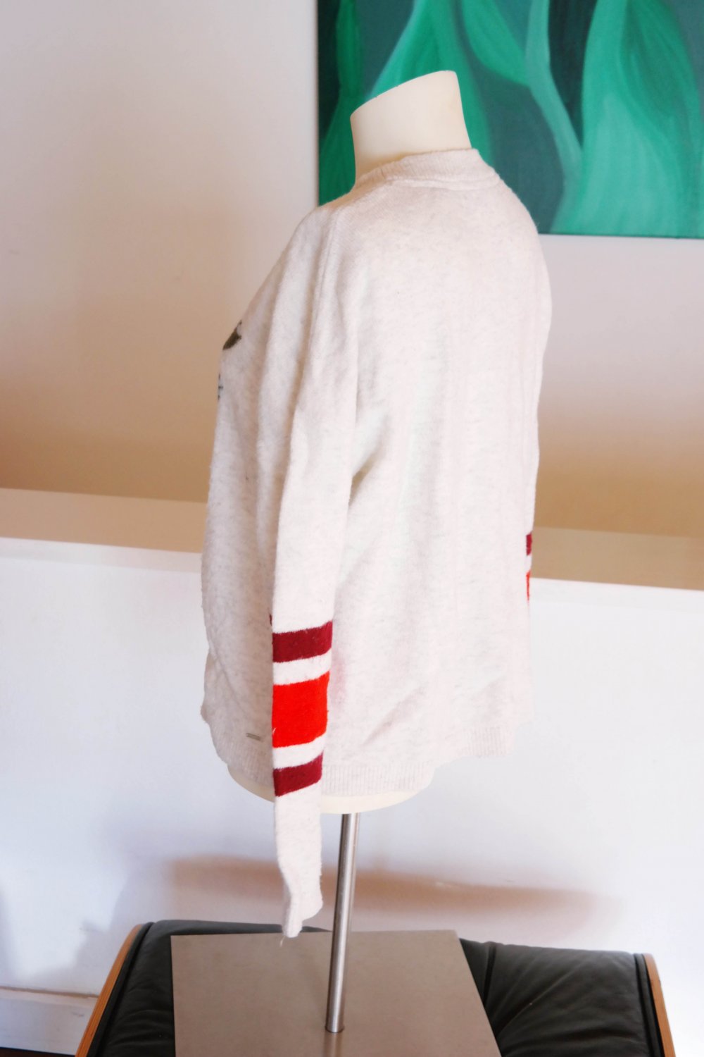 S.Oliver Pullover Muster Blumen geblümt weiß bunt 36 S