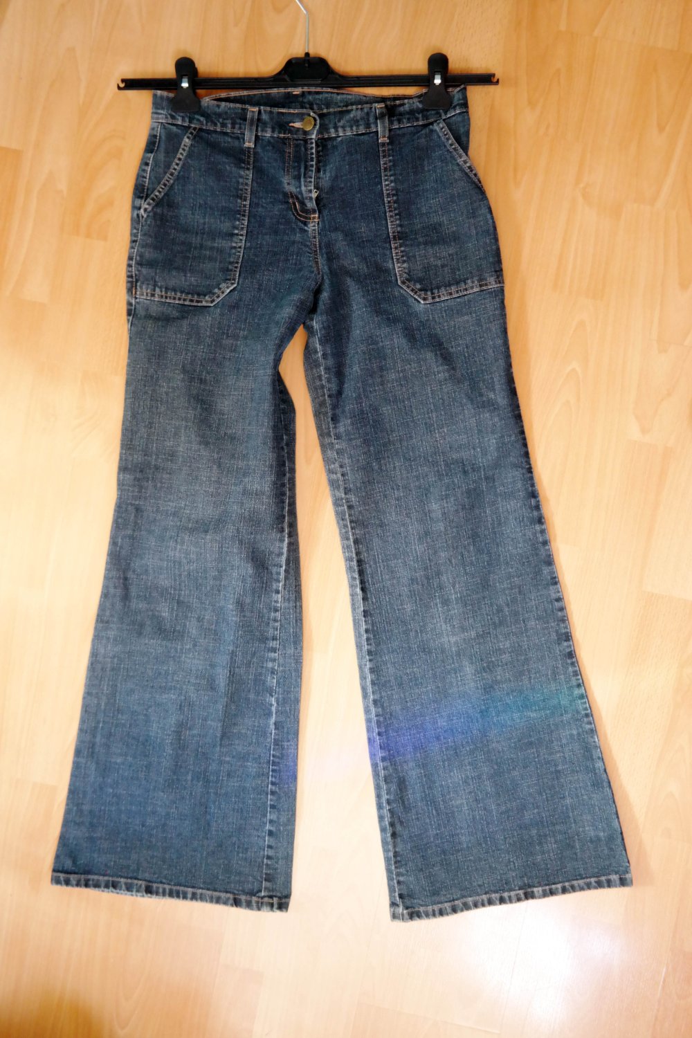 Vintage Explorer Jeans Hose Jeanshose Schlaghose flared 70er Hippie M 38 dunkelblau