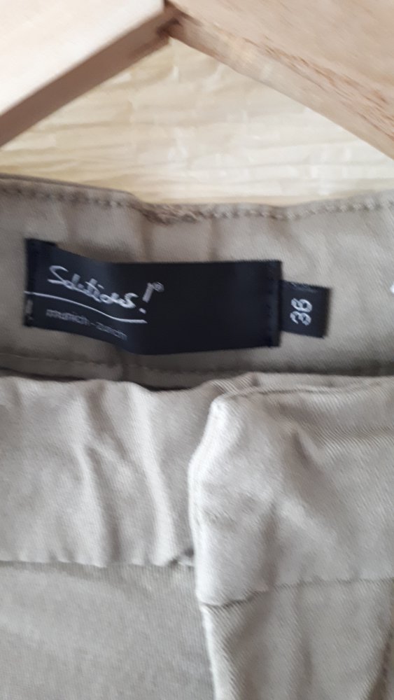Messebekleidung; Elegante Beige Hose, Gr.38/Medium