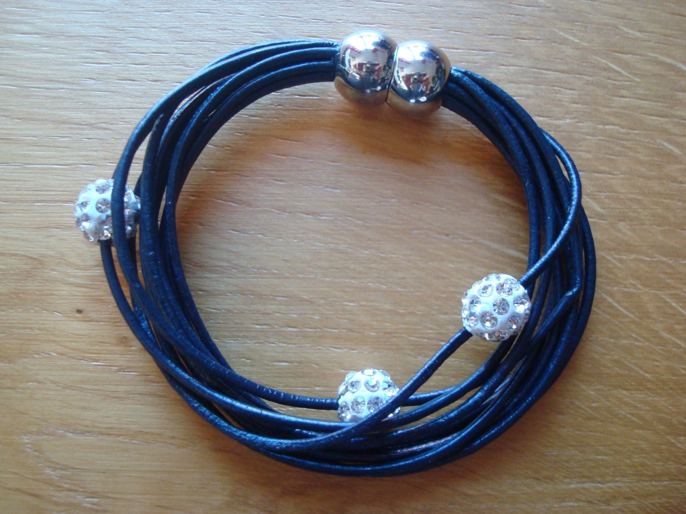Armband, Lederarmband mit Magnetschließe