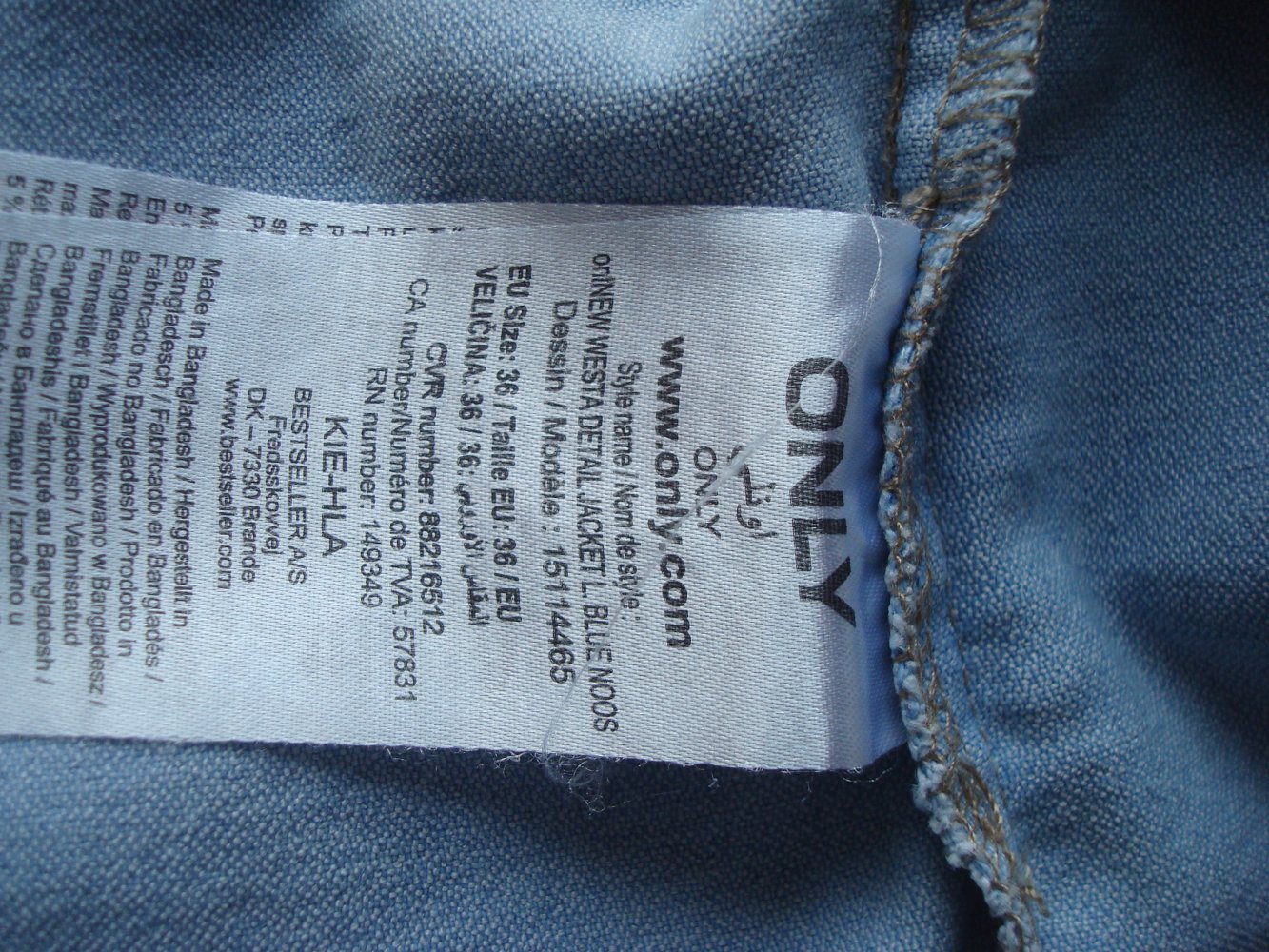 tolle leichte Jeansjacke von Only