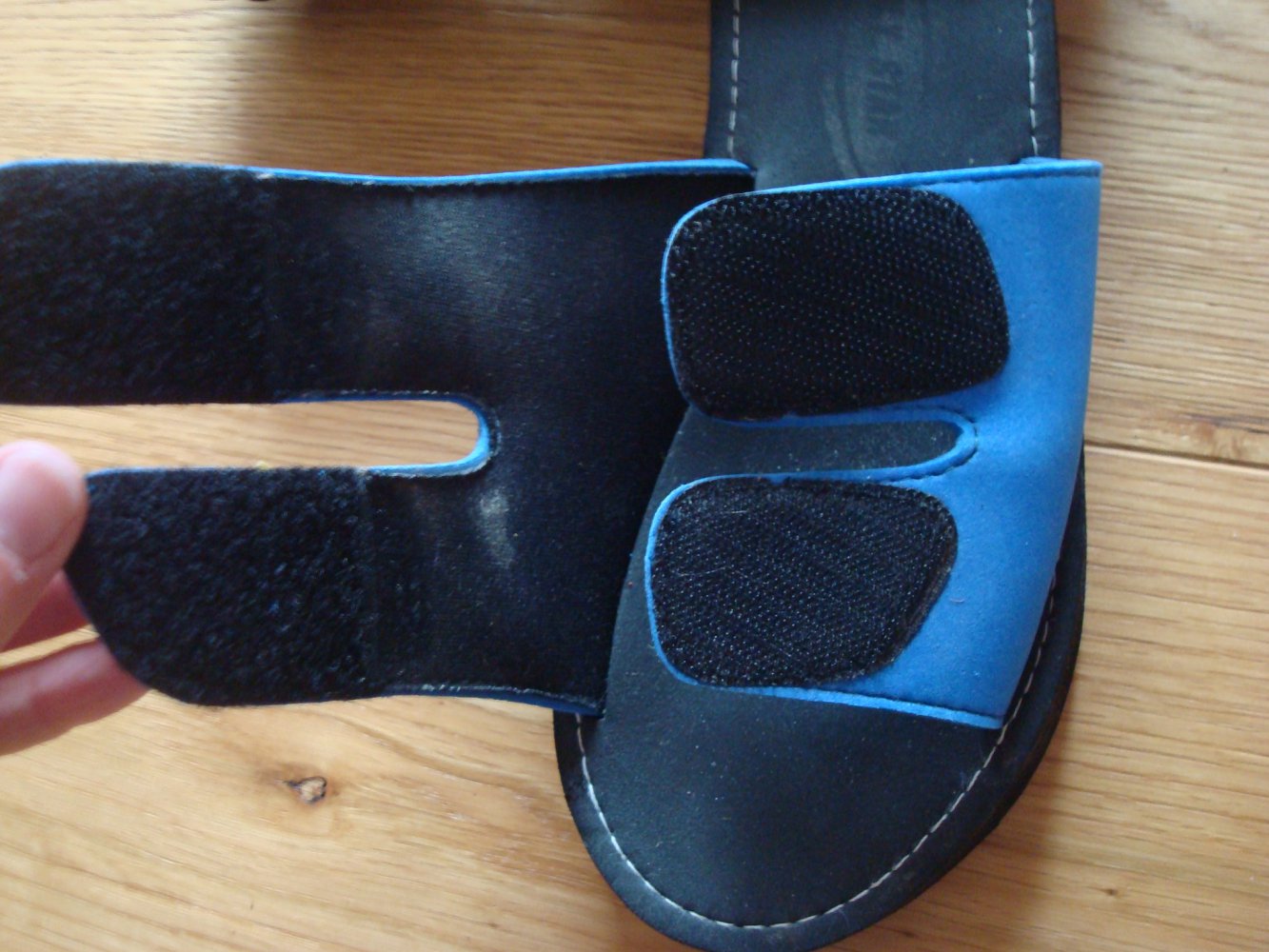 blaue Clogs, Sandalen, Slipper, Wedges, Pantoletten mit Plateau