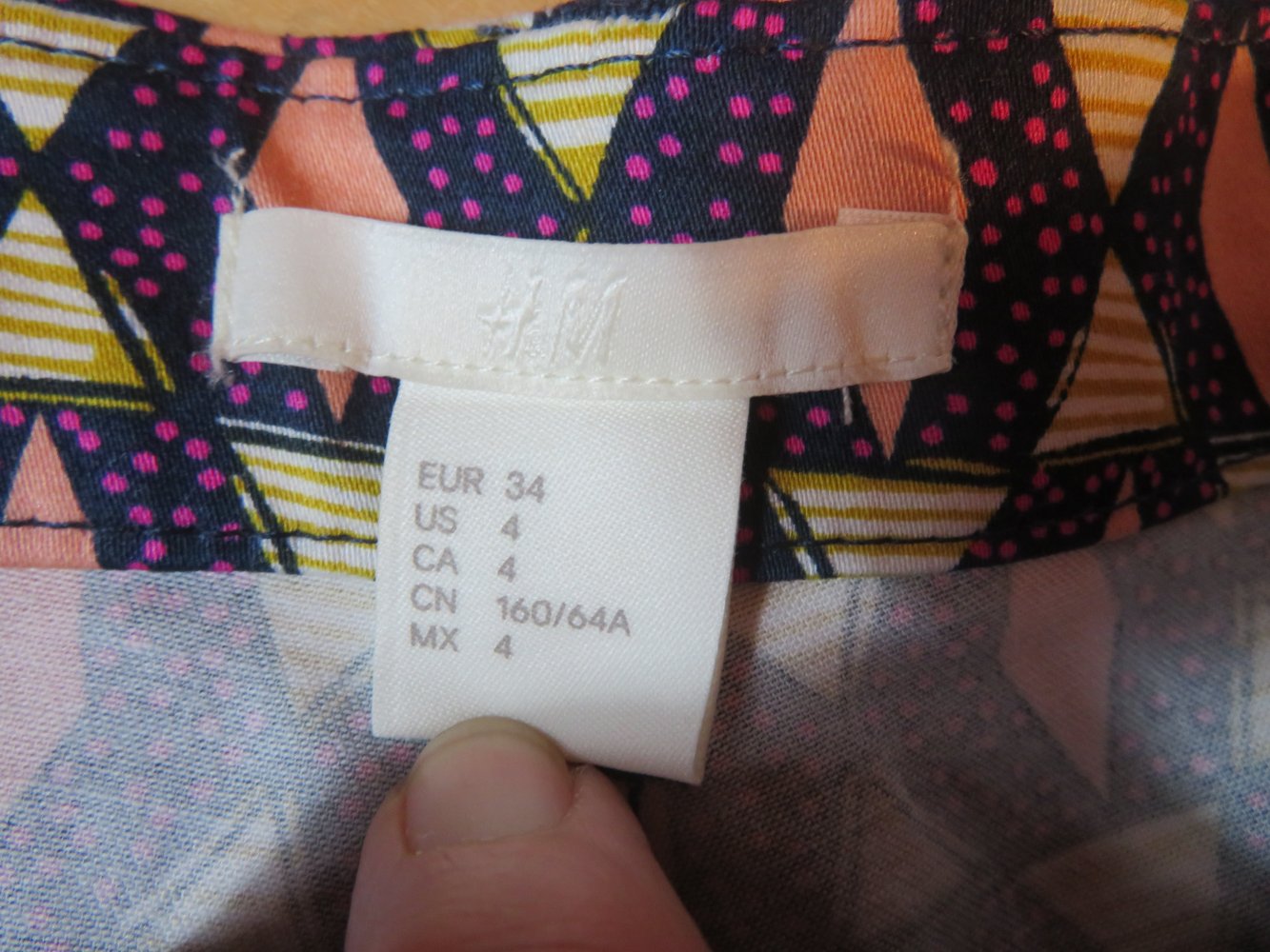 ungetragene Shorts Retro Print H&M 34 Lila Lachs Baumwollmix