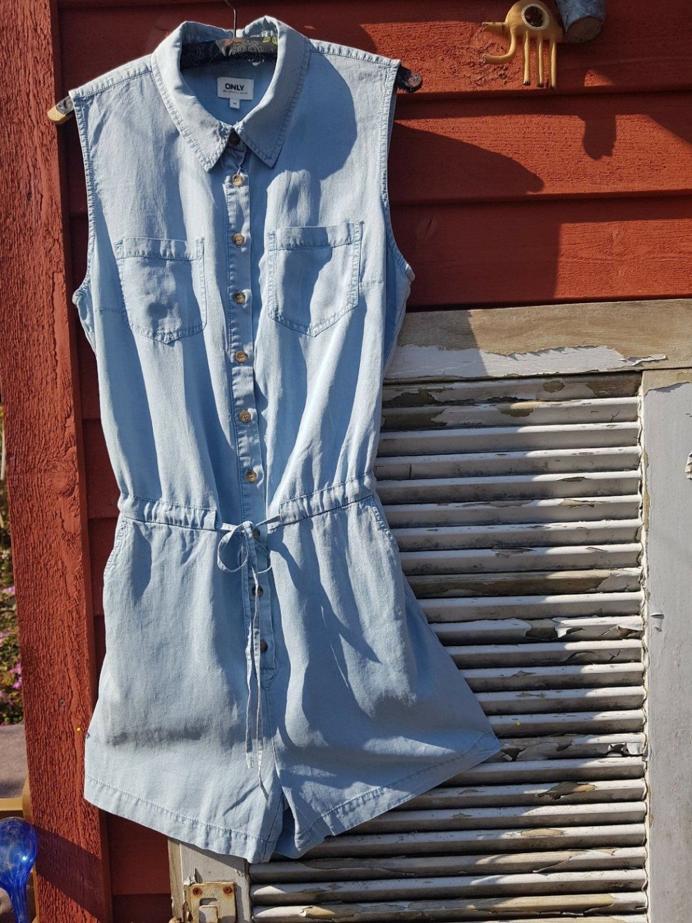 NEU/Etikett ONLY Jumpsuit 38/M playsuit eco friendly blue denim Jumpsuit 100% Naturfaser Tencel