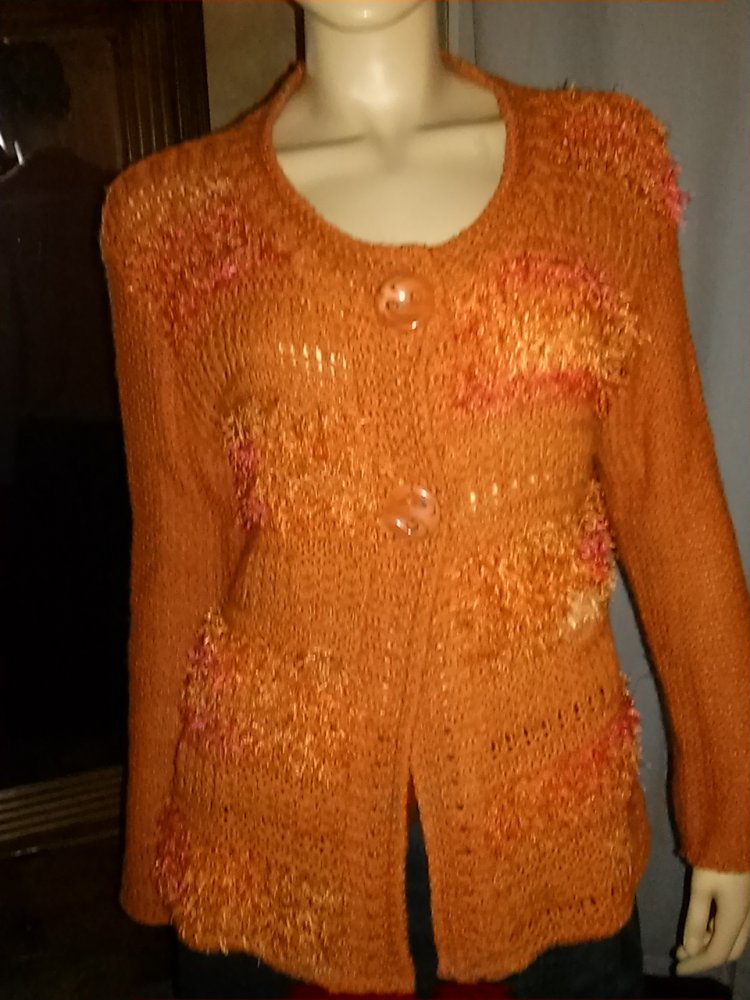 Mirasati Strickjacke- Gr.M/L-orange Töne