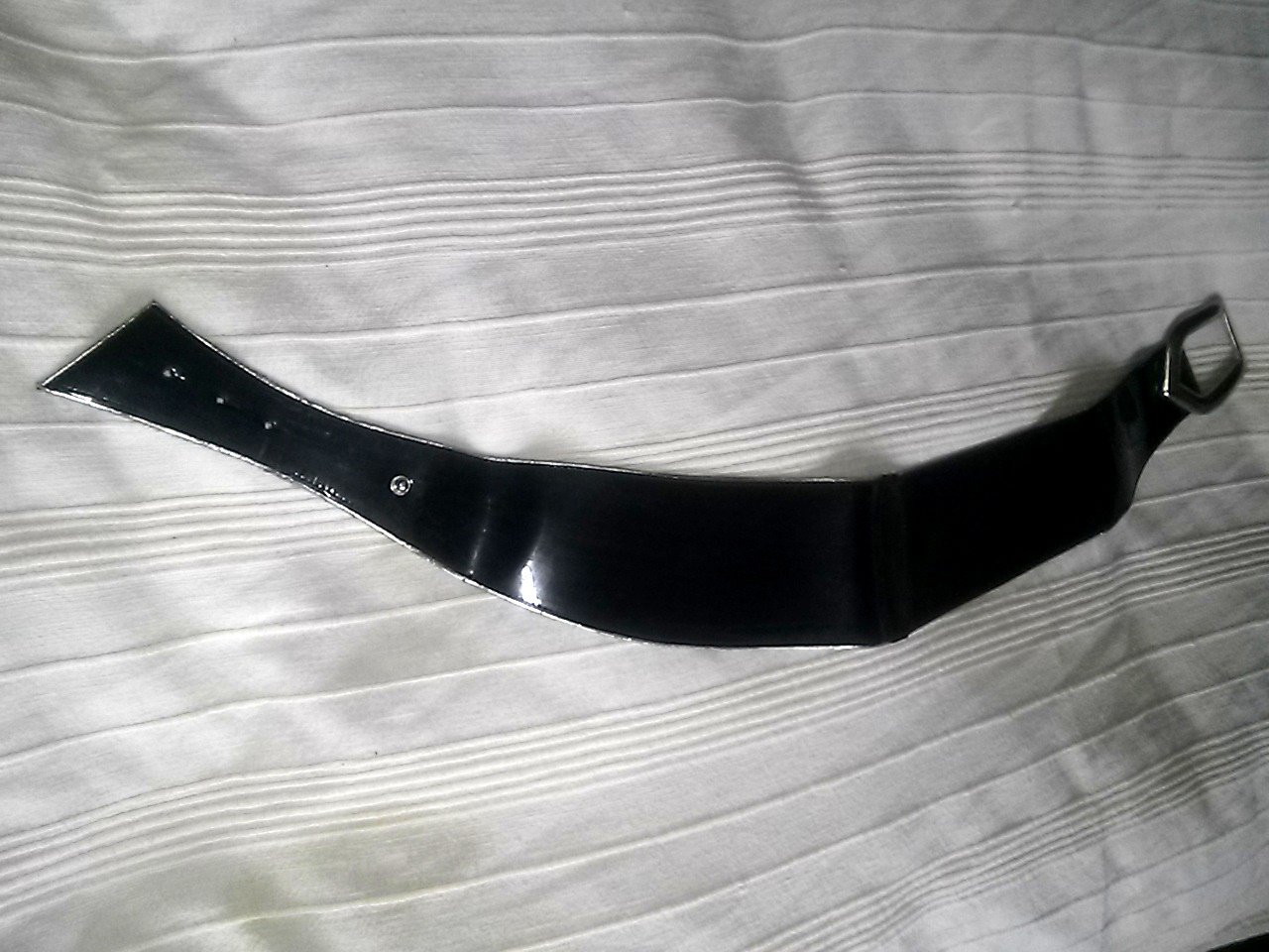 Taillengürtel breit -schwarz -70 cm-Metallschliesse