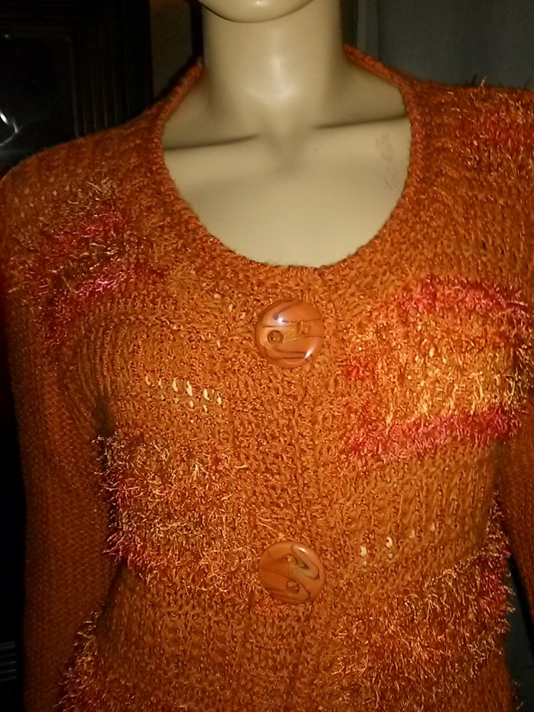 Mirasati Strickjacke- Gr.M/L-orange Töne