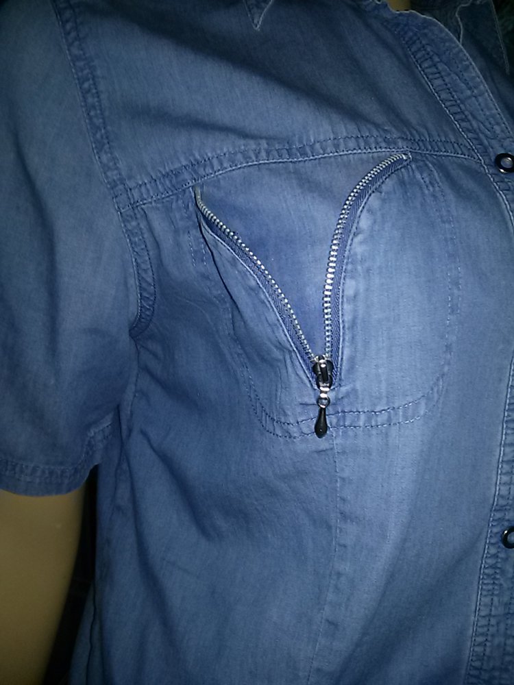 Jeansbluse - Gr.38