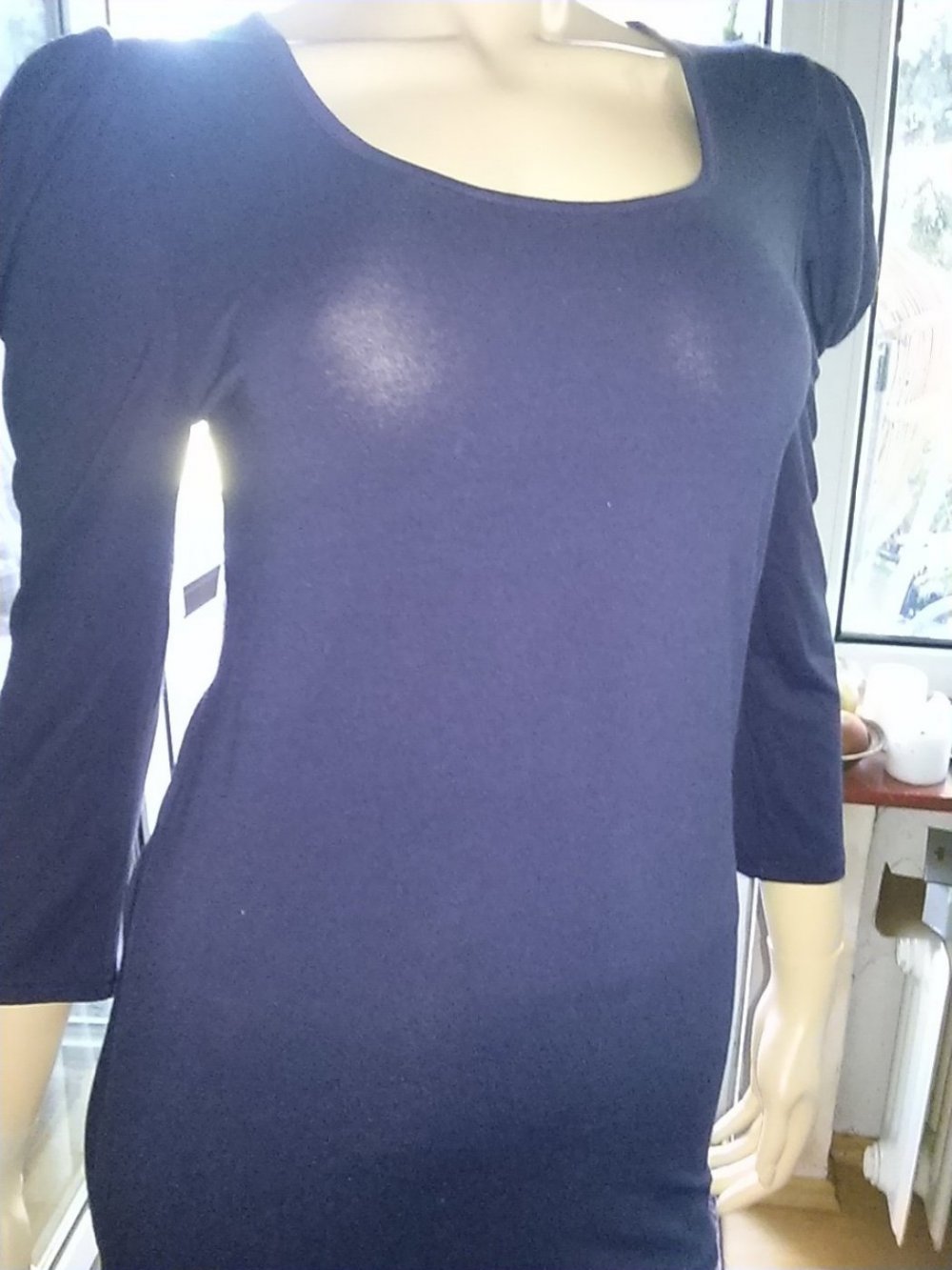 T-shirt mit 3/4-Arm von Tramontana- blau - neu-Gr.L