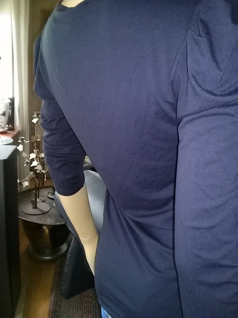 T-shirt mit Blusenärmel von Tramontana- blau - neu-Gr.L