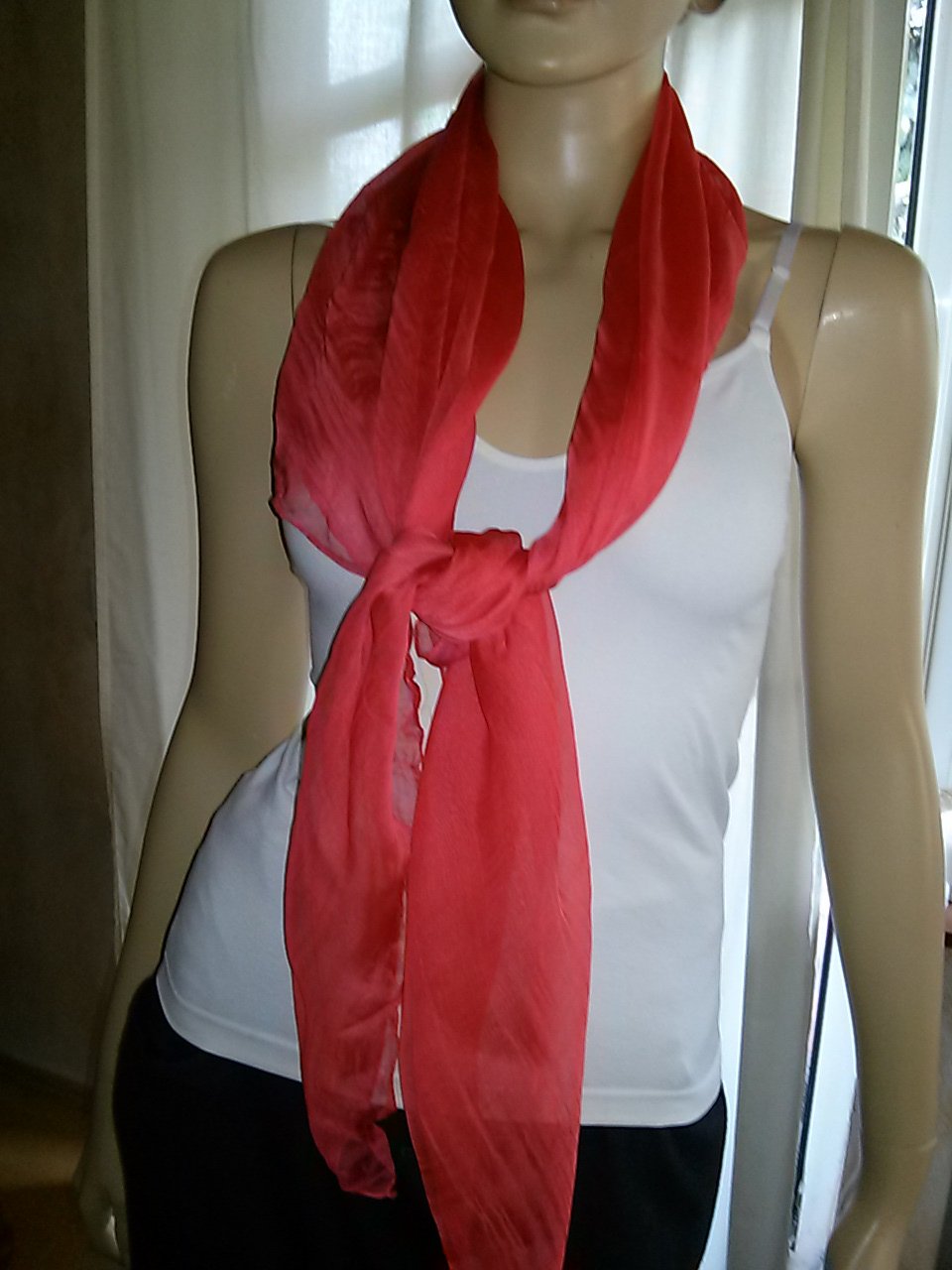 XXL Tuch aus Indien- 1 m x 1 m-rot-neu