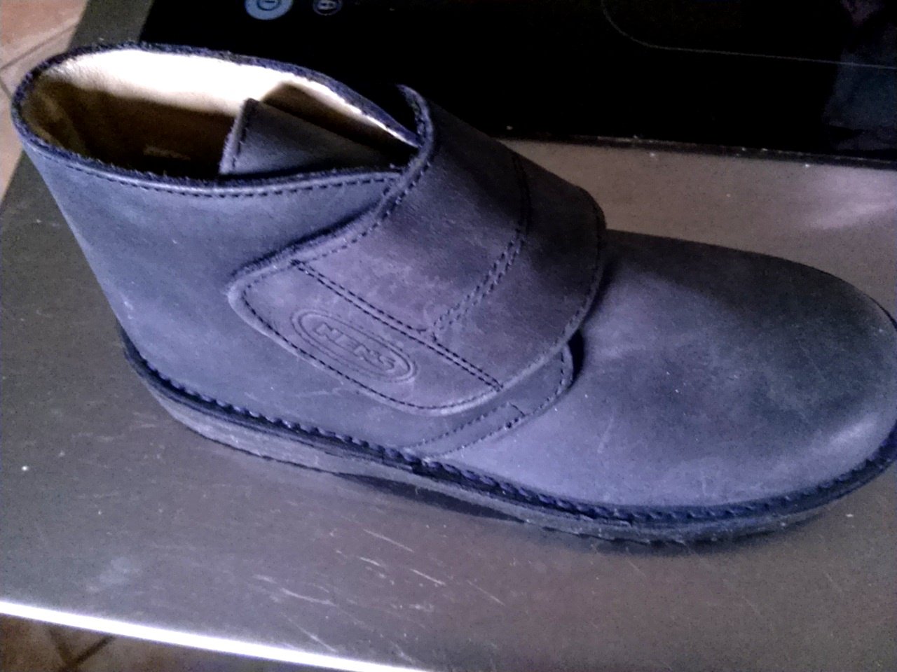 Kinderschuhe von Nens- blauer Leder-halbstiefel- Gr.33- für Jungen/ Mädchen-neu