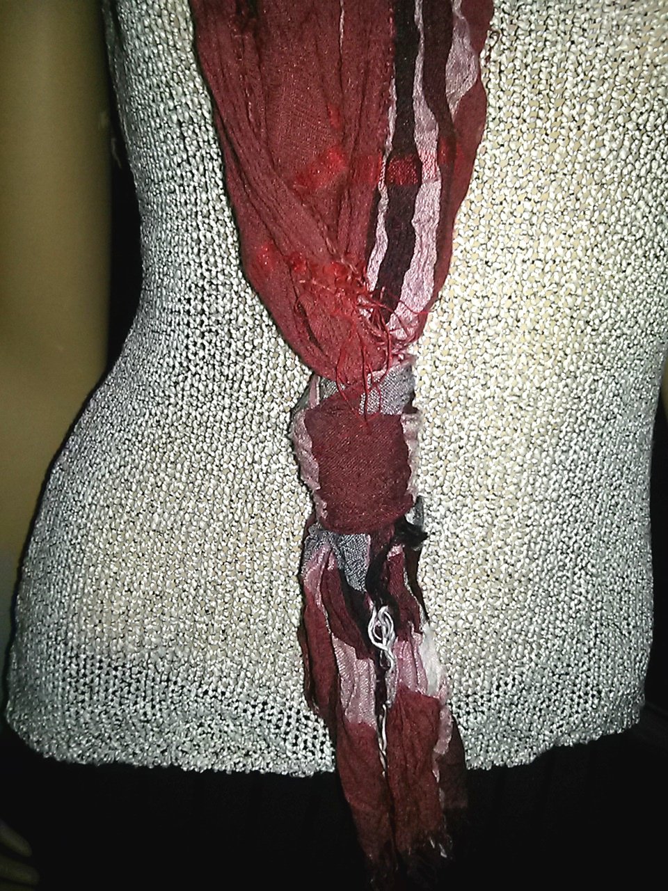 Baumwollschal crashoptik - 1,60 lang- 0,60 breit-neu