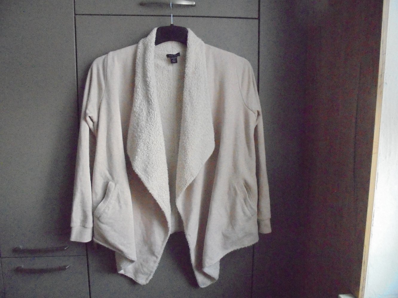 warme Damen Zipfelweste gefüttert rosa/creme Gr. S/M v. Amisu