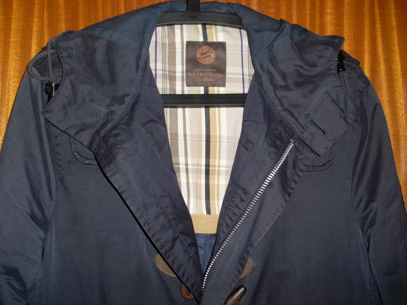 S. Oliver Herren Winter  Longjacke dunkelblau m Kapuze Gr. 48 / M  FC Bayern