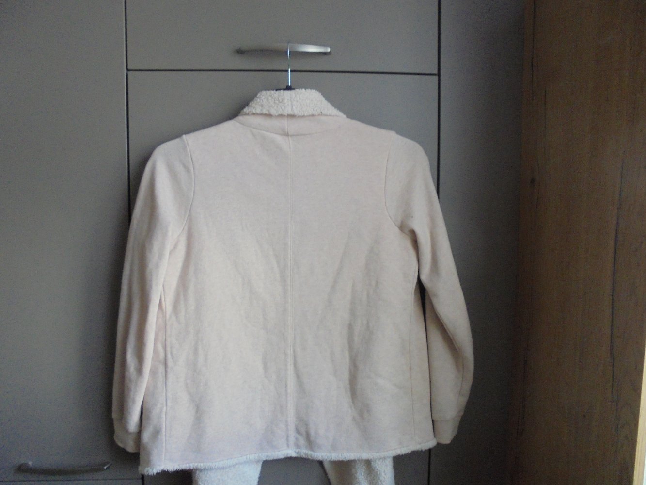 warme Damen Zipfelweste gefüttert rosa/creme Gr. S/M v. Amisu