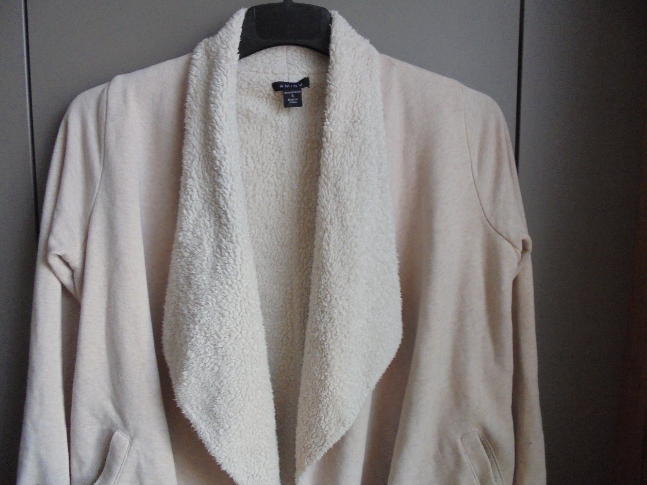 warme Damen Zipfelweste gefüttert rosa/creme Gr. S/M v. Amisu