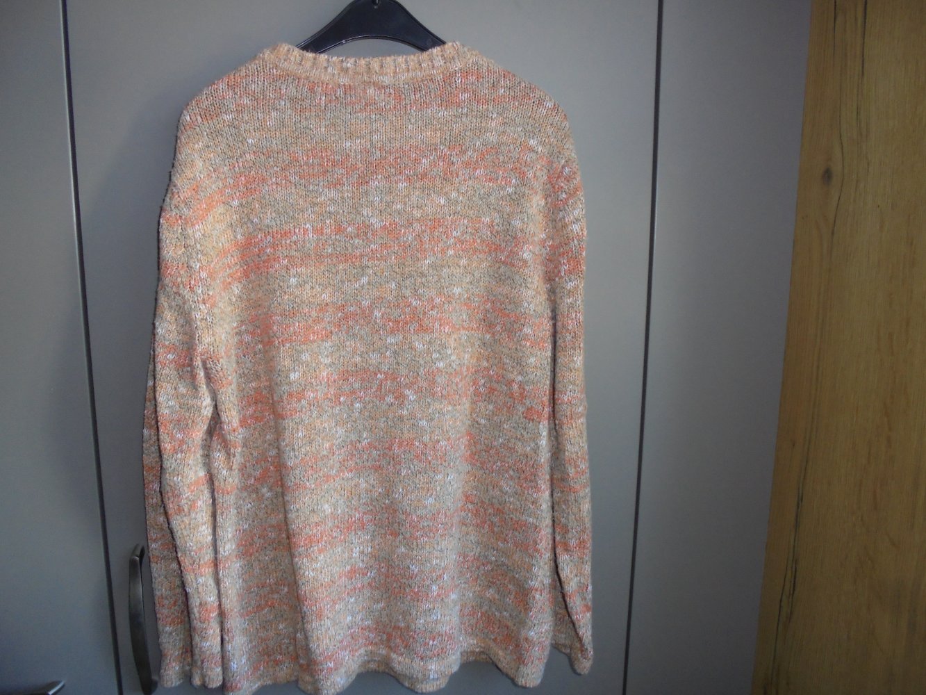 Damen Pullover Gr. 44 orange - gemustert v. Sieh an
