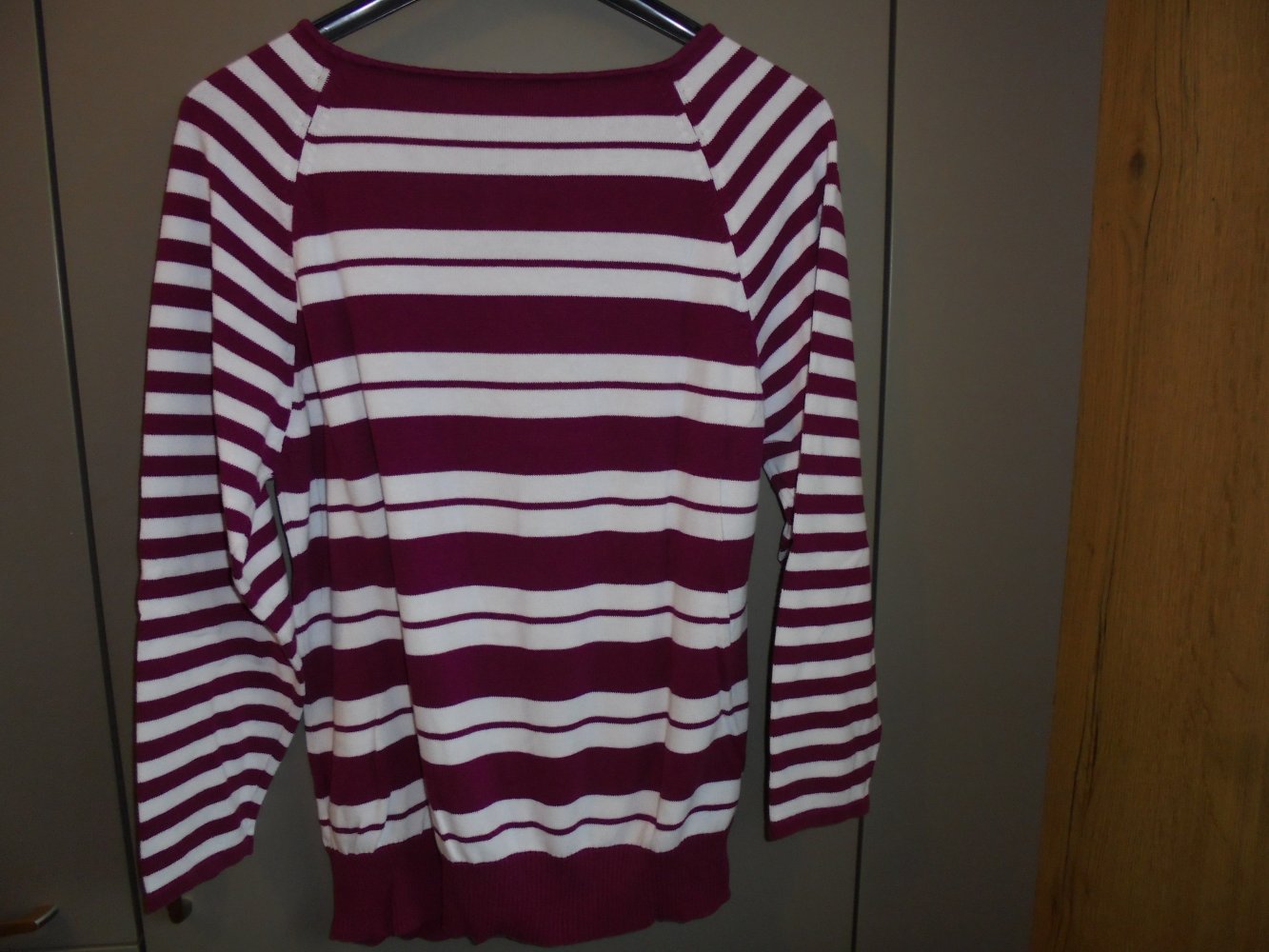 Damen Pullover lila gestreift Gr. 44 von Sieh an