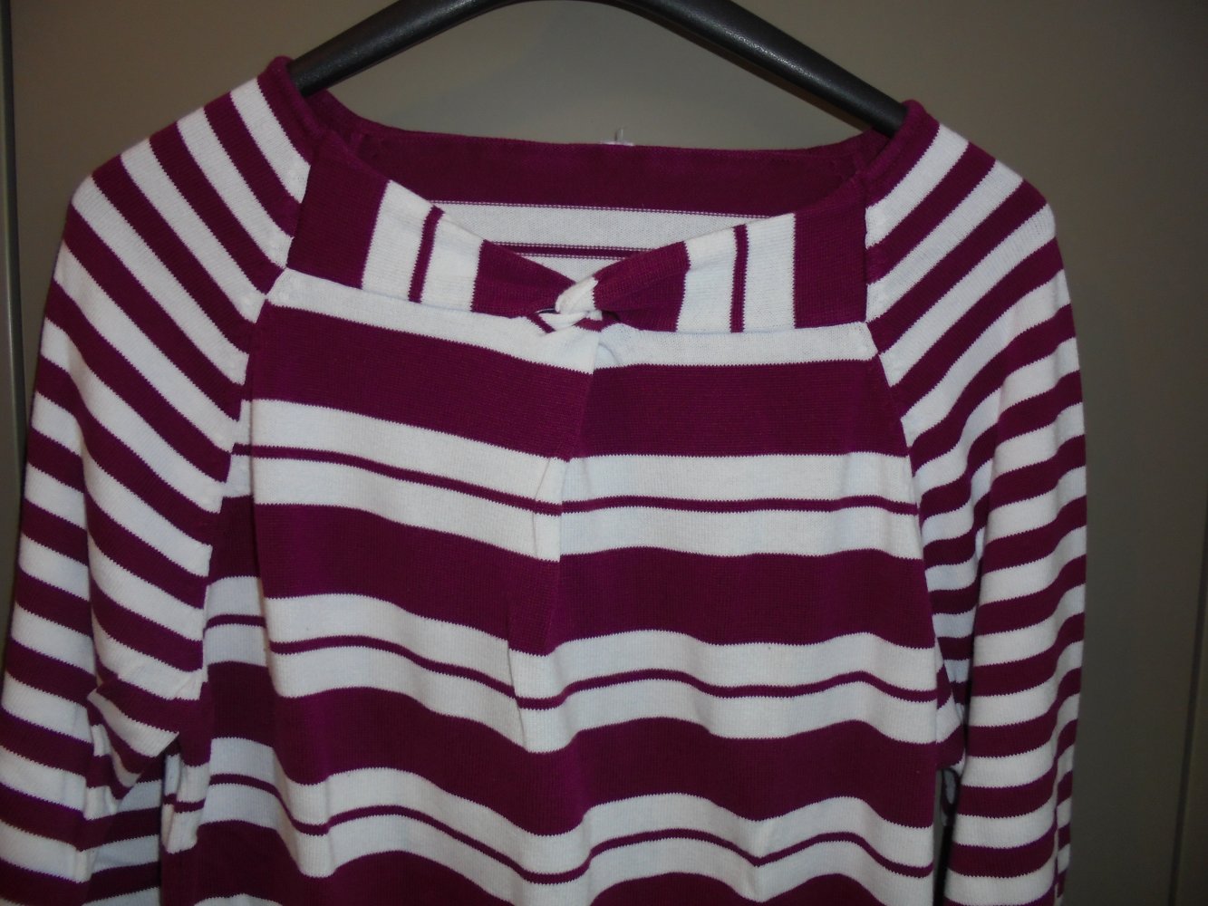 Damen Pullover lila gestreift Gr. 44 von Sieh an