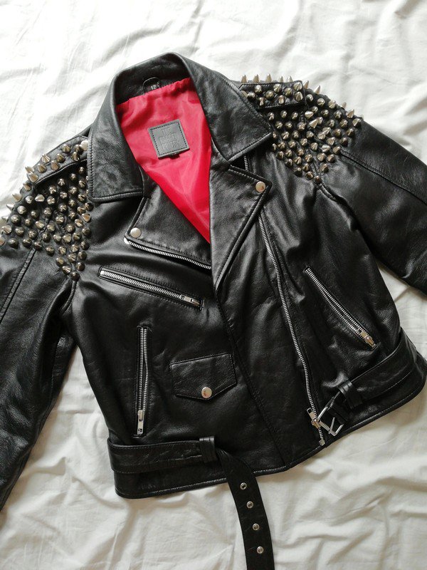 The Ragged Priest Uma Biker Lederjacke mit Nieten