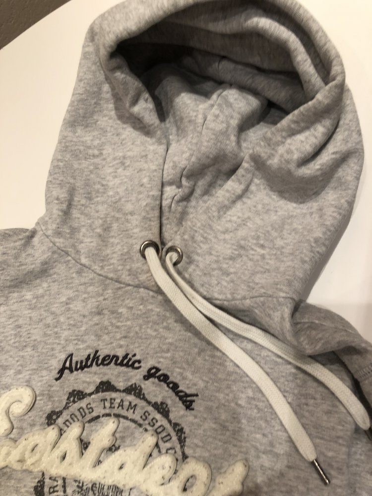 grauer Hoodie