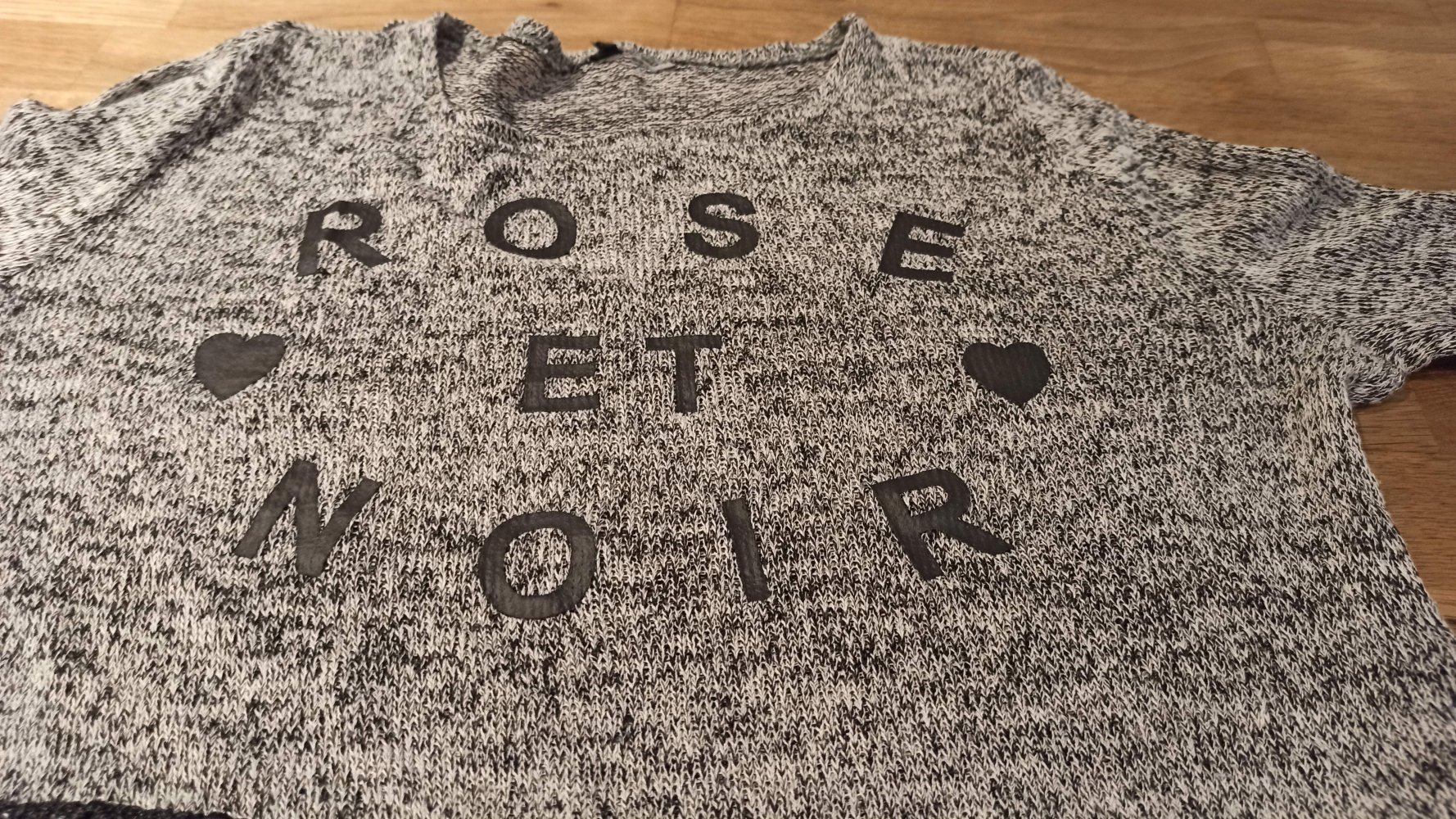 Süßes Crop/ Oversize Langarm-Shirt, Größe S
