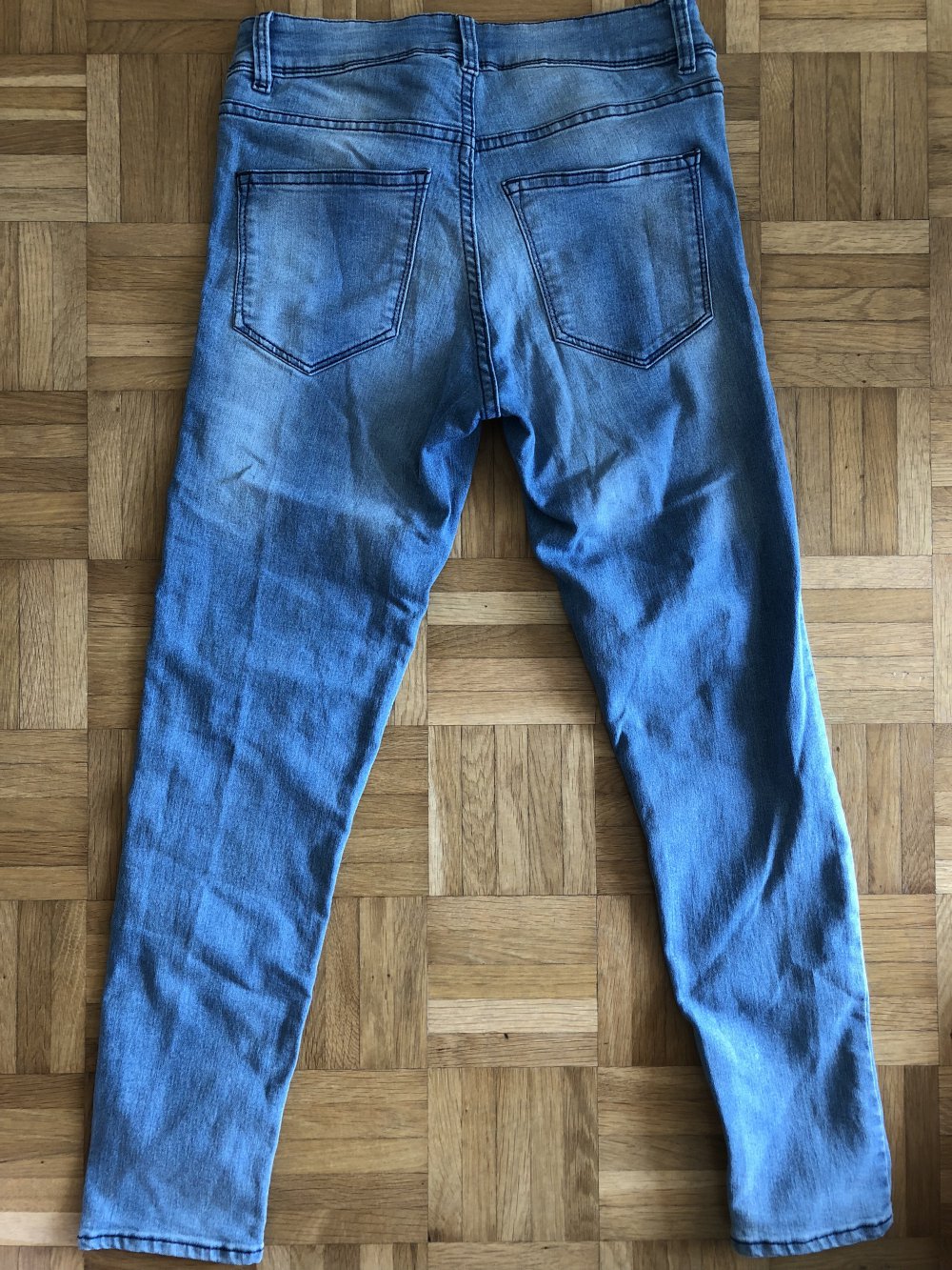 blaue Skinny Jeans:)