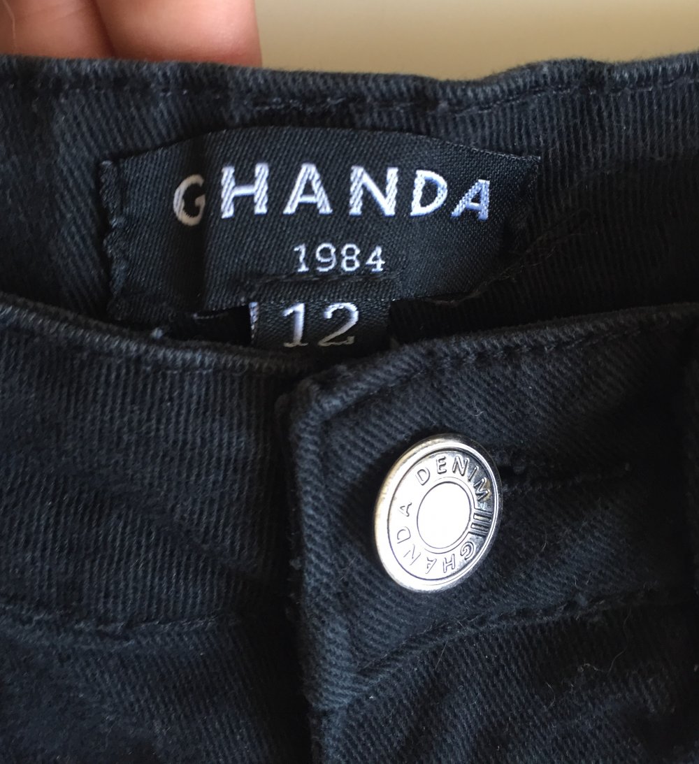 Ghanda Jeans Shorts Gr.36/S schwarz aus Australien