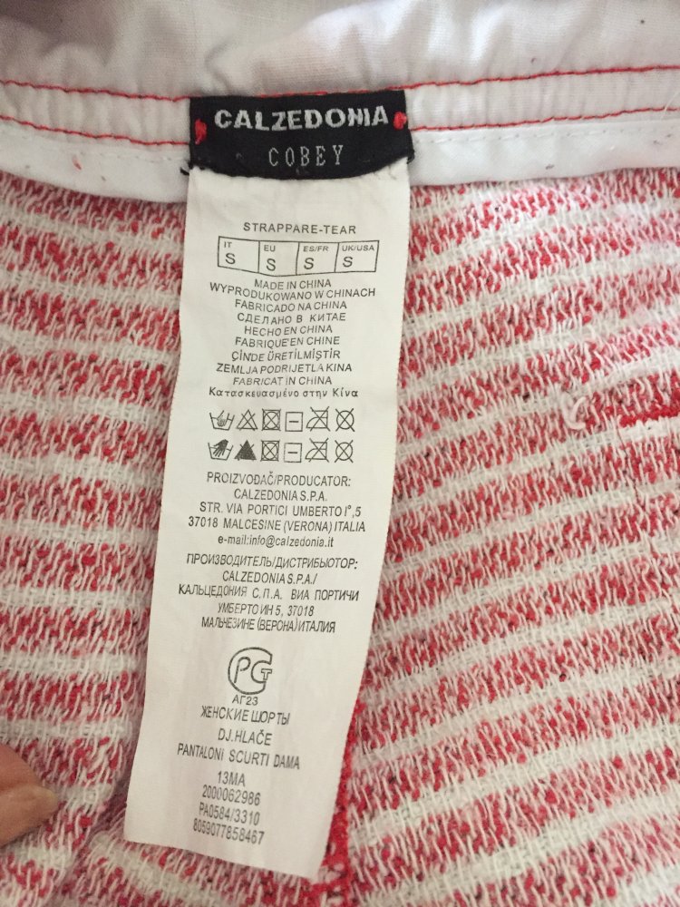 Calzedonia Super Mini Frottee Shorts Gr.S rot weiß gestreift