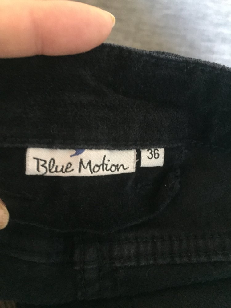 Blue Motion Mid Waist Samt Hose Gr.36 Baumwolle Stretch Dunkelblau