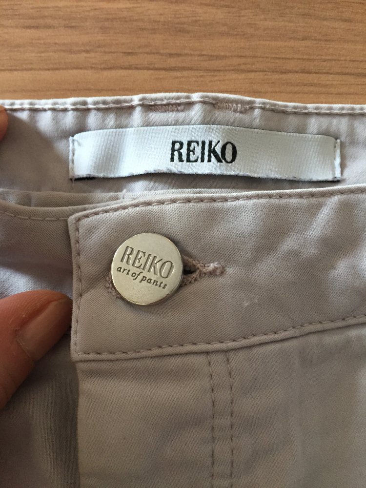 Reiko Button Up Low Waist Stretch Hose Gr.S / 27 Sakari Color bequeme Passform